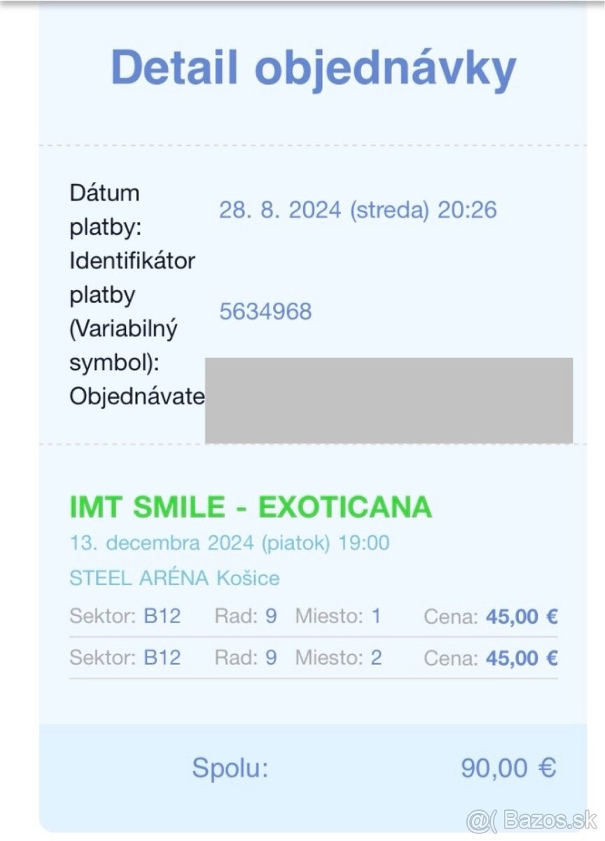 Lístky IMT SMILE EXOTICANA Košice