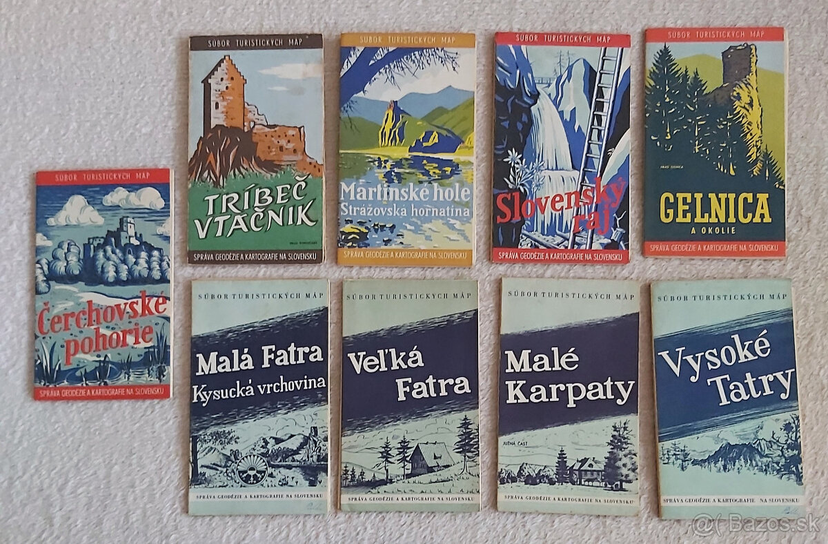 Turistické mapy z 1958 až 60