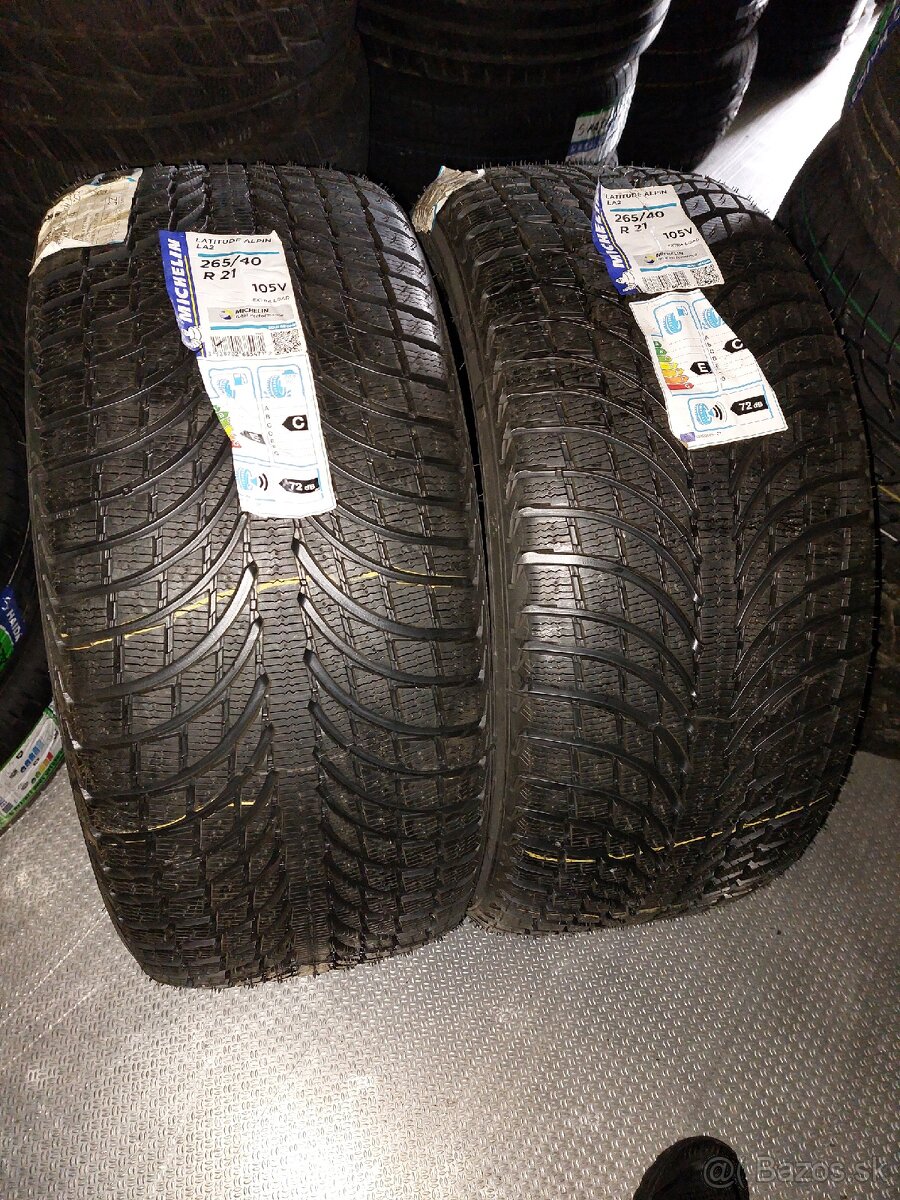 2x zimné pneu 265/40R21 Michelin Alpin