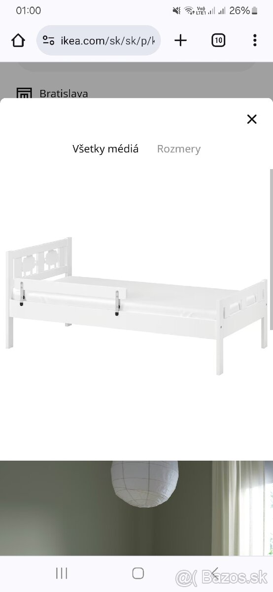 Detska postel Ikea Kritter s matracom