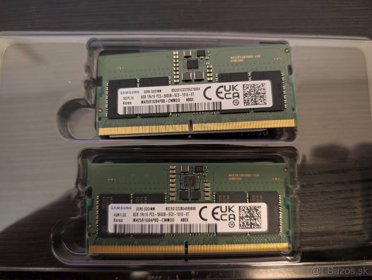 16GB DDR5 SODIMM RAM Samsung do notebooku 2x 8GB