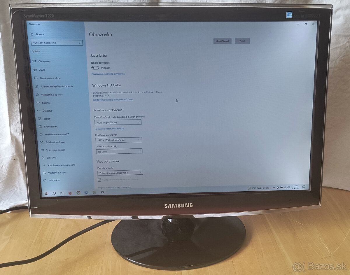 22" monitor Samsung T220