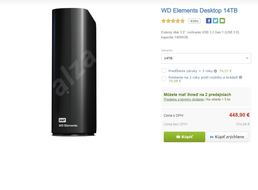 WD Elements Desktop 14TB