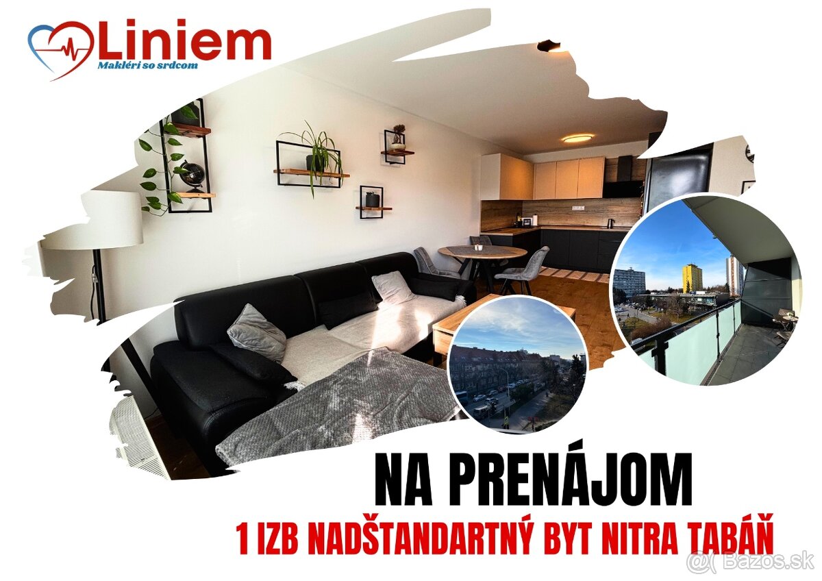 NA PRENÁJOM | 1-izbový nadštandardný byt v centre Nitry – Ta