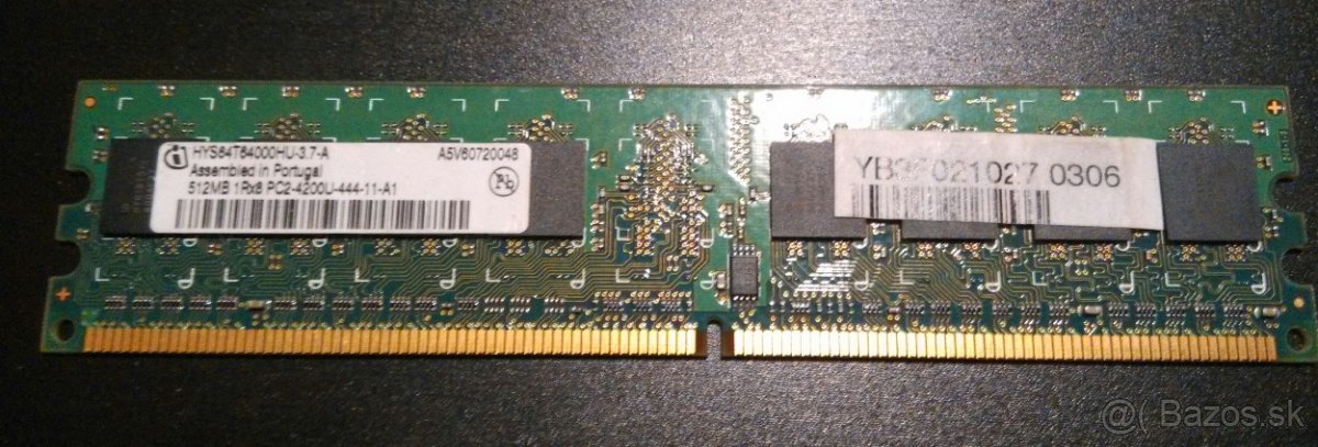 1x512MB DIMM PC2-4200U-444-11-A1