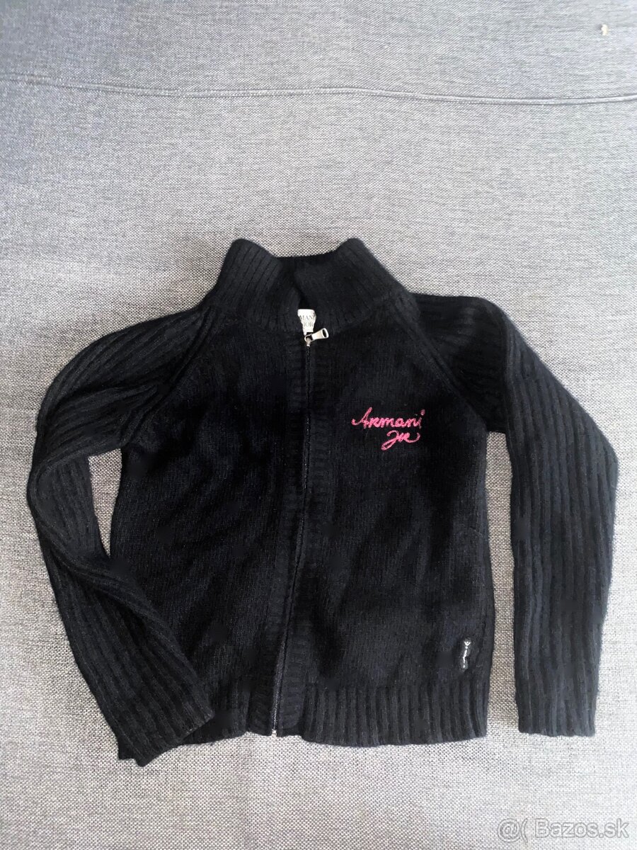 Armani junior zip sveter 50%vlna