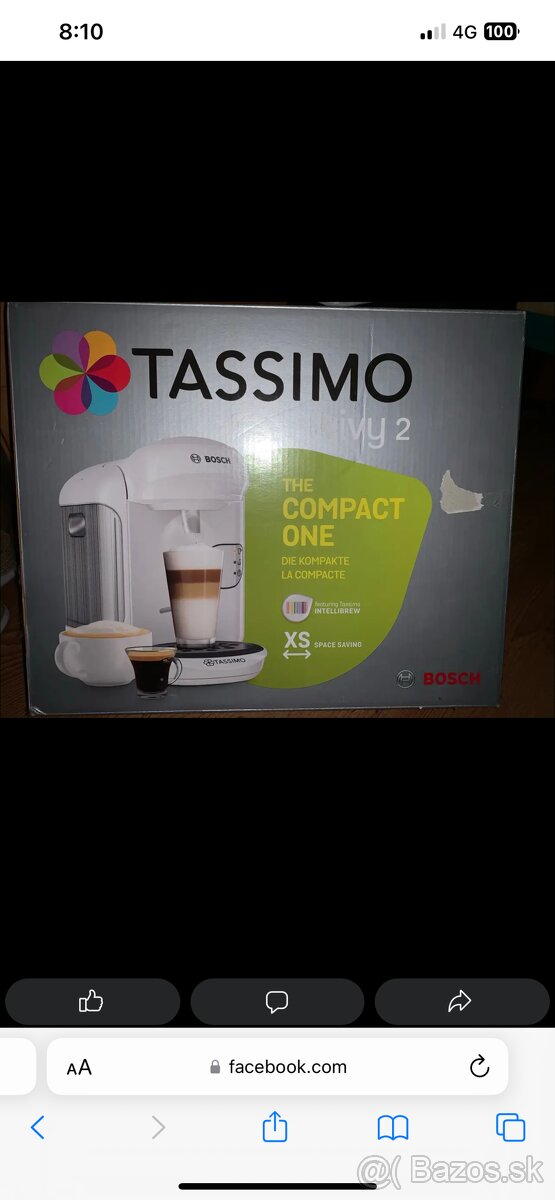 Tassimo Vivy 2 Kávovar na kapsule