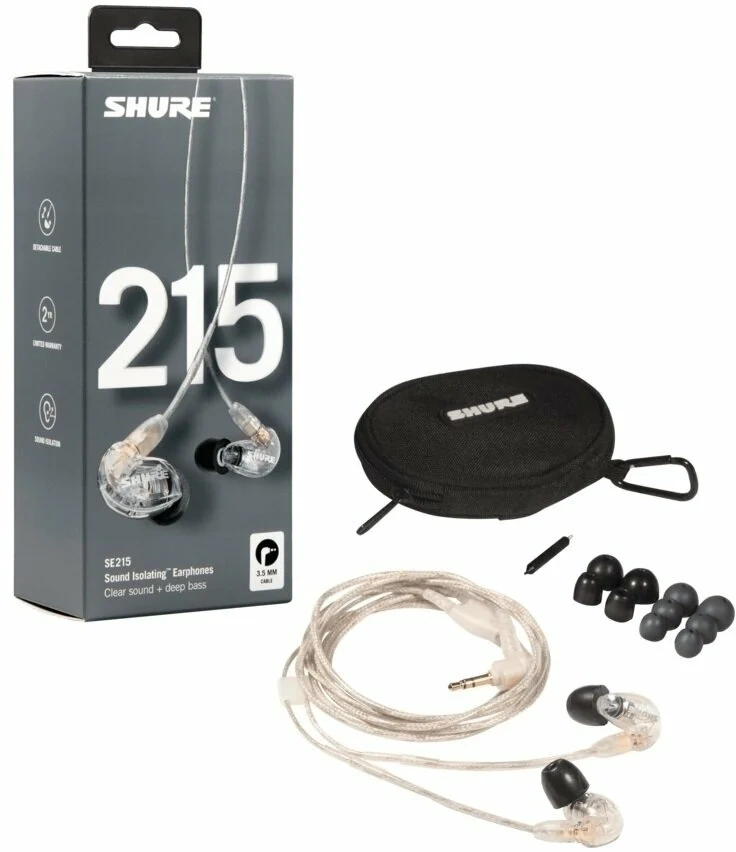 Shure SE215 Clear slúchadlá za uši