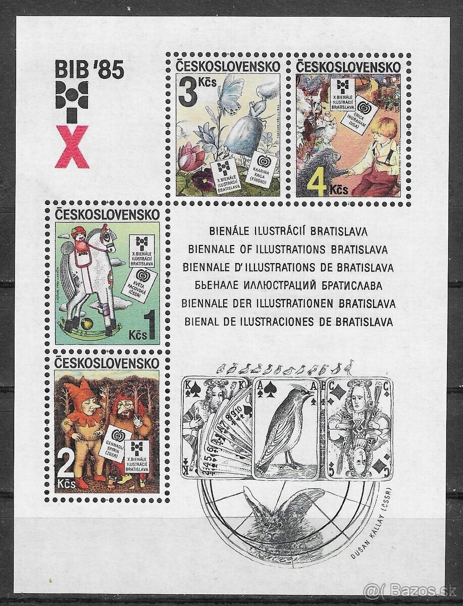 153937497.Prodám známky Československa - Bienale 1985