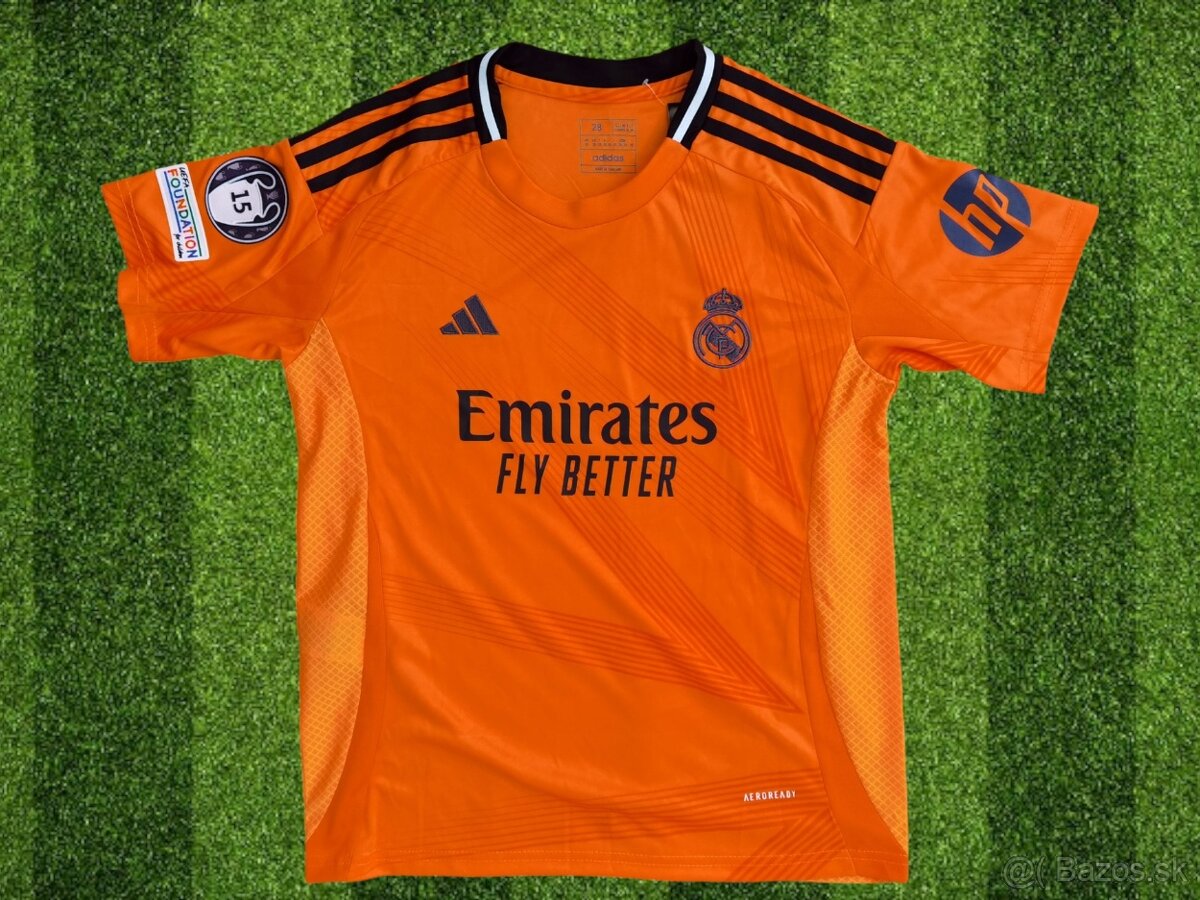 dres REAL MADRID CF Mbappé 24/25 vonkajšia oranžová edícia