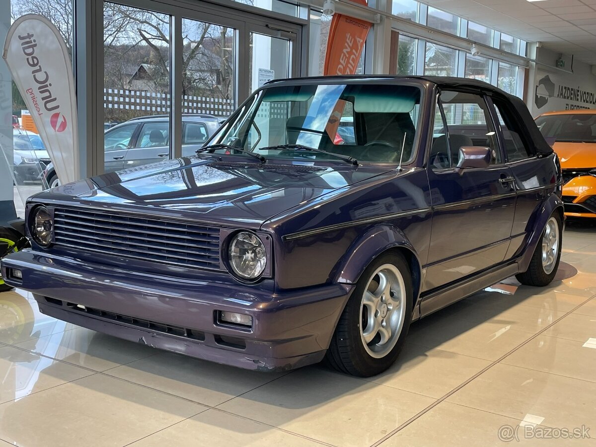 REZERVOVANÉ -VW Golf Cabrio Mk1, 1,6i 53kW MT5, 1988