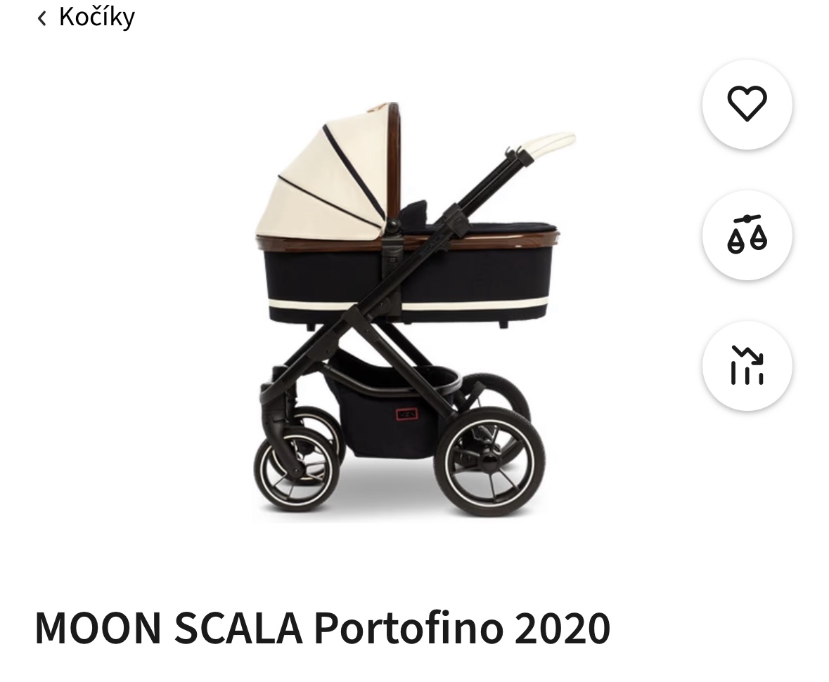 Kočík MOON SCALA od 0 kg - 15 kg. Top stav