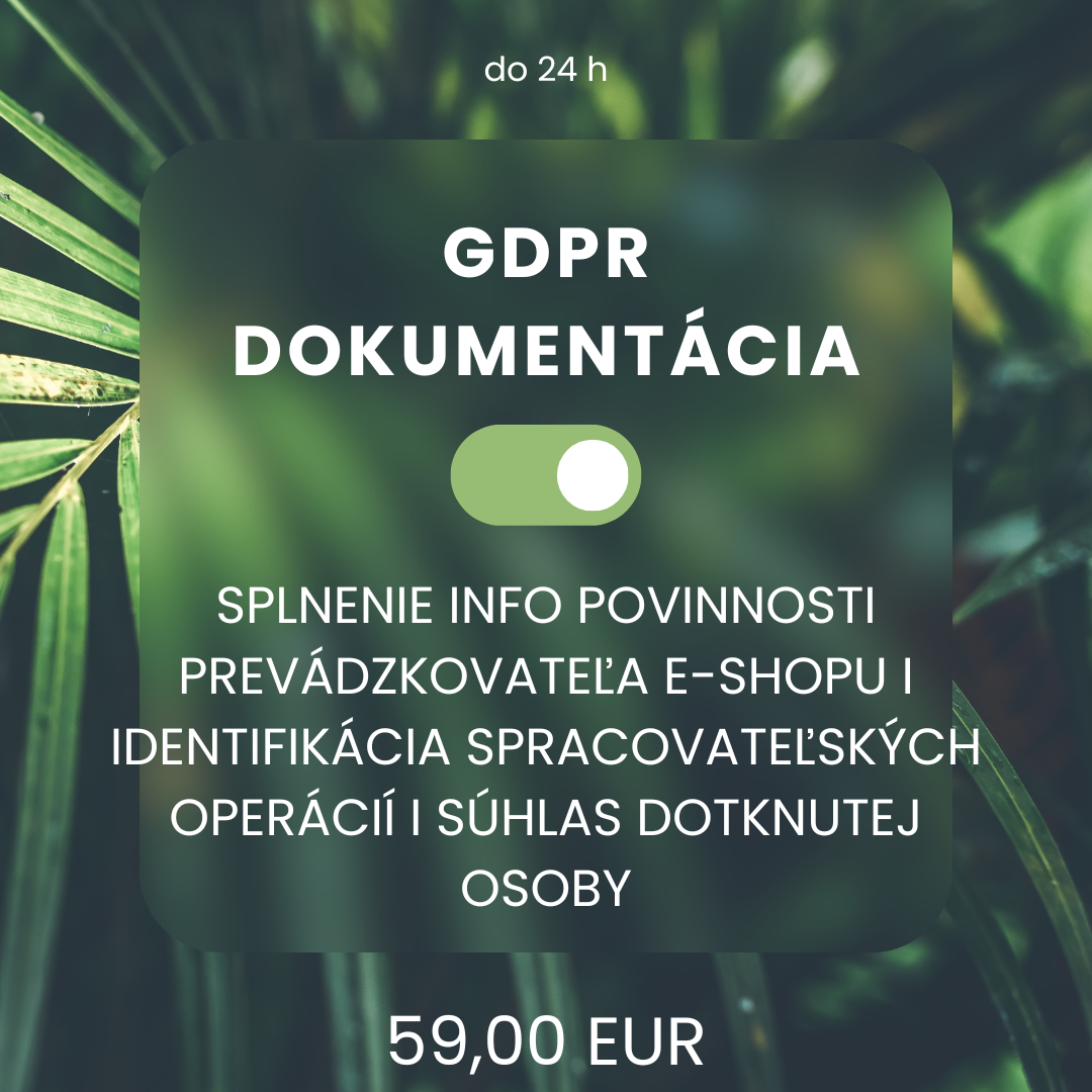 GDPR, VOP pre web/eshop