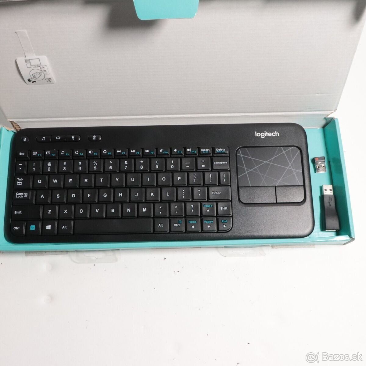 Bezdrôtová klávesnica Logitech K400r s touchpadom