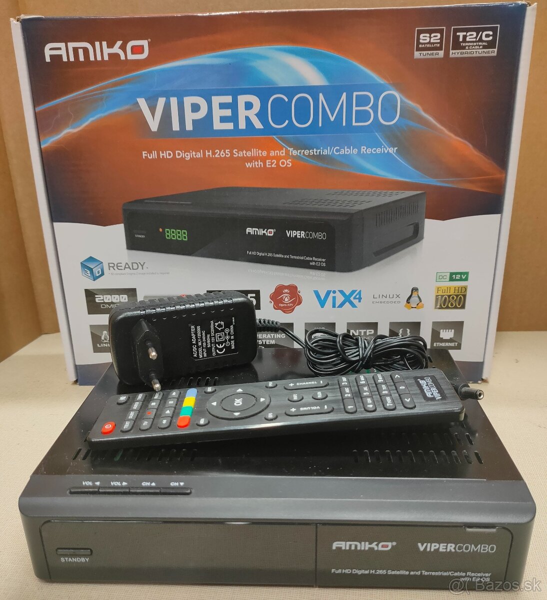 AMIKO Viper Combo DVB-S2/T2 H.265, vhodné aj na PlusTelku