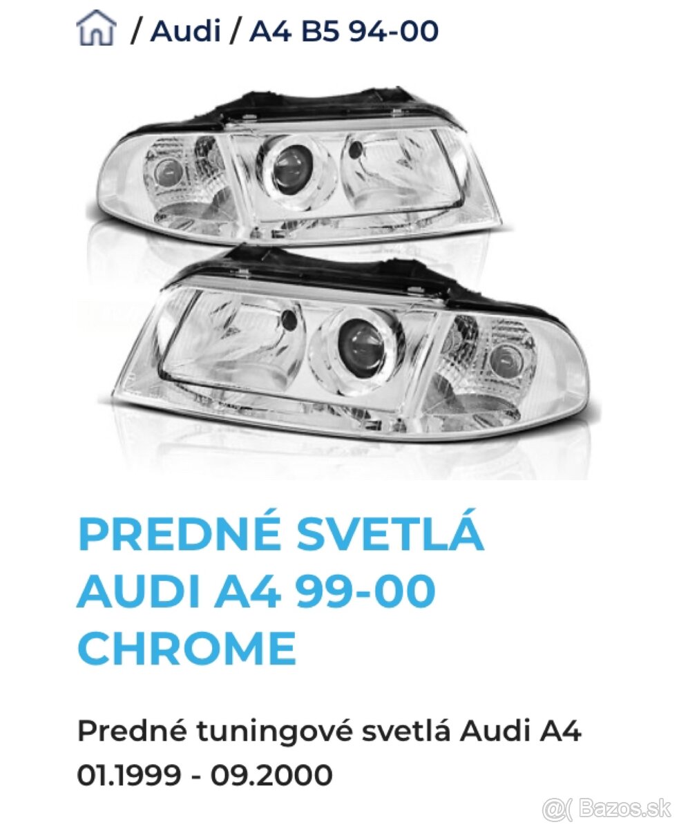 Predné svetlá Audi A4 b5