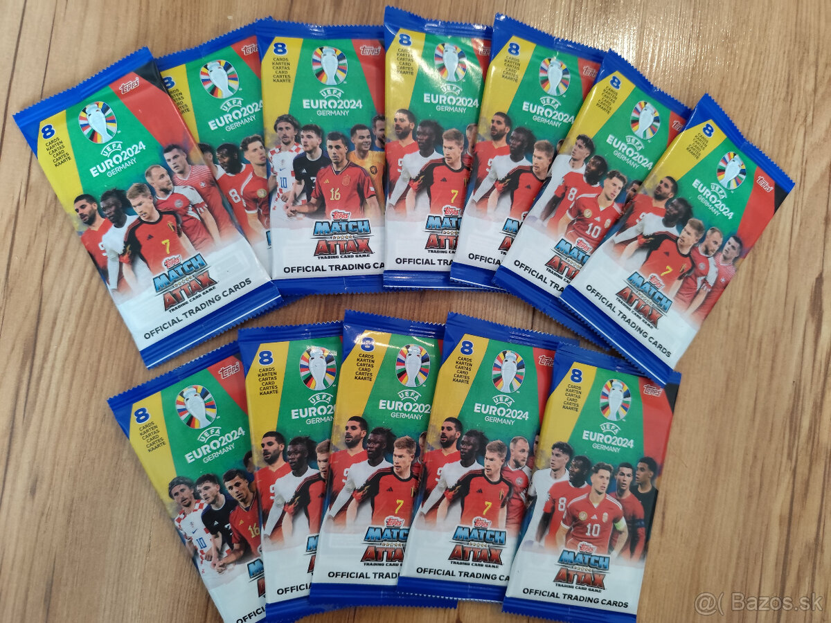 Euro 2024 Futbalové kartičky Topps Match Attax - balíčky