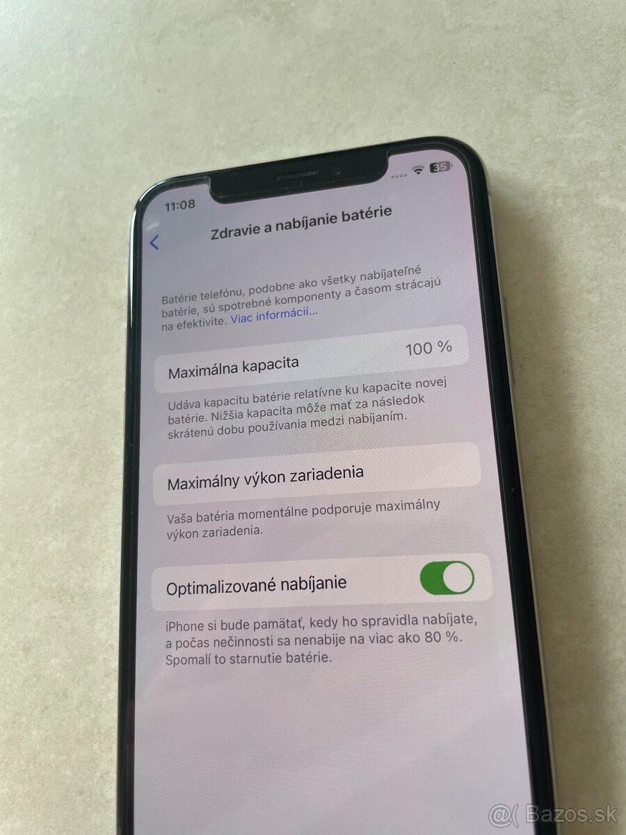 iPhone X 100% batérie
