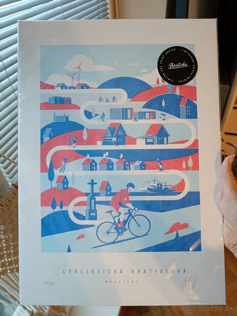 Predám grafiku Bratiska - Cyklistická Bratislava