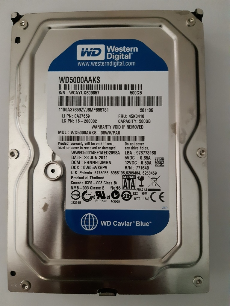 #03 - Disk WD SATA 500GB 3,5" 7200RPM