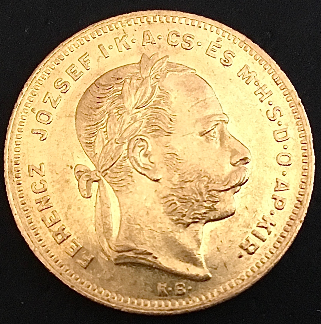 8 Zlatník/20 Frank 1875 KB FJI