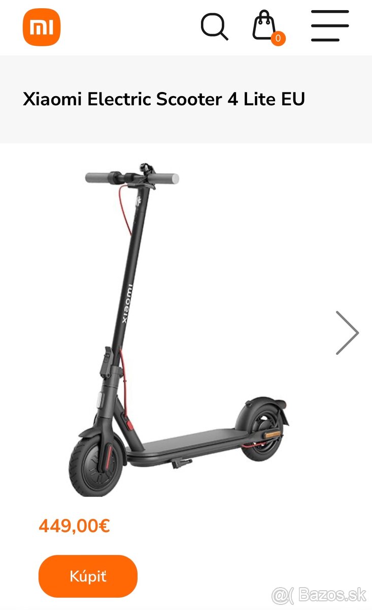 Elektrokolobežka Xiaomi scooter 4Lite EU