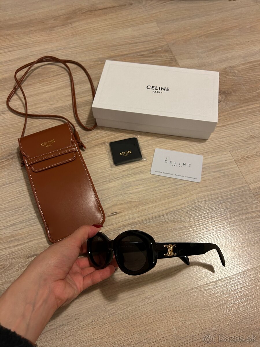 Celine slnečné okuliare Triomphe oval-frame acetate (CE4)