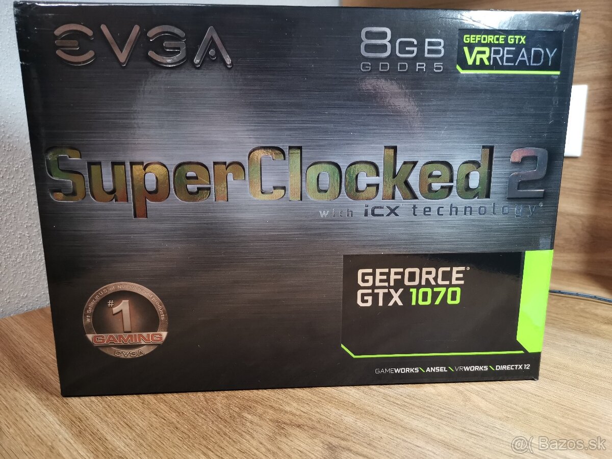 Predám EVGA 1070 SuperClocked2 8GB, VR ready