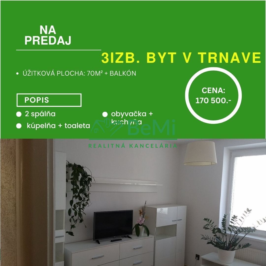 3 izb. byt - Mozartova ulica, Trnava ID 009-113-EVBA