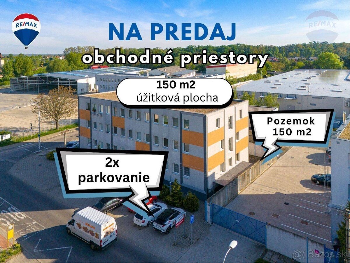 Na predaj komerčný objekt s pozemkom a dvomi parkovacími stá