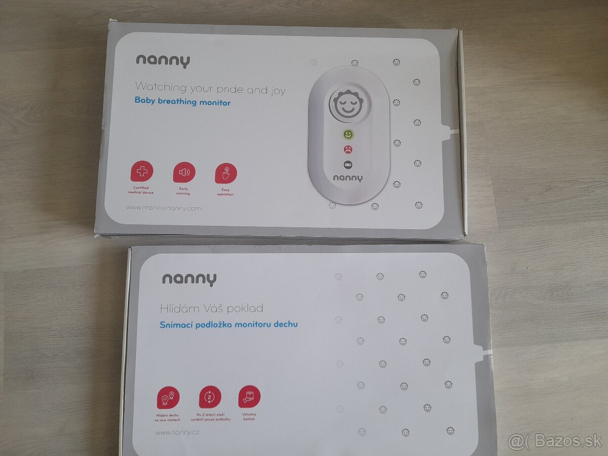 Monitor dychu Nanny BM-02s dvomi podložkami