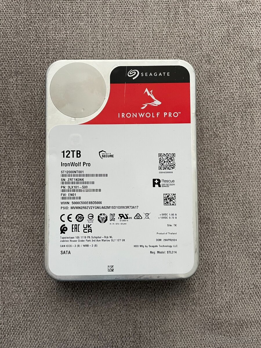 3,5" HDD Seagate IronWolf PRO 12TB