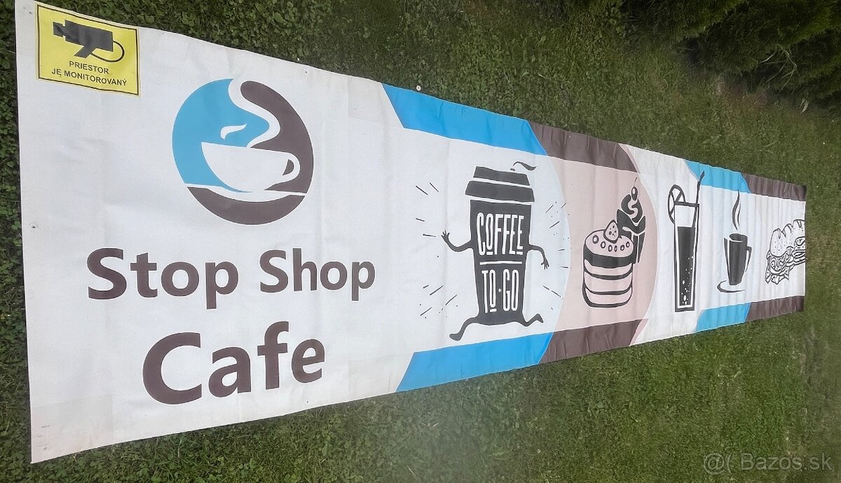 Reklamný baner - PVC plachta s potlačou cafe