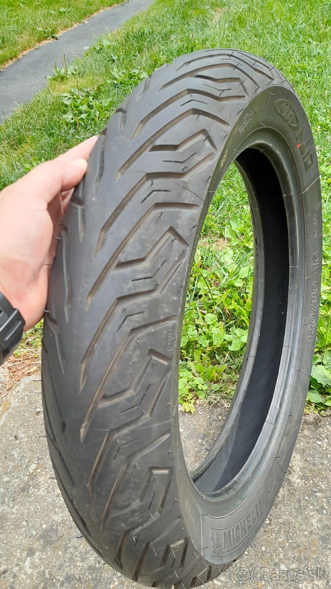 PREDÁM - Michelin city grip 120/80 r16