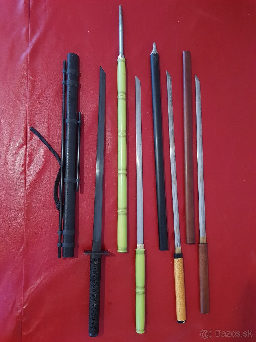 Japonský Samurajský skrytý meč, katana, ninja, kopije, oštep