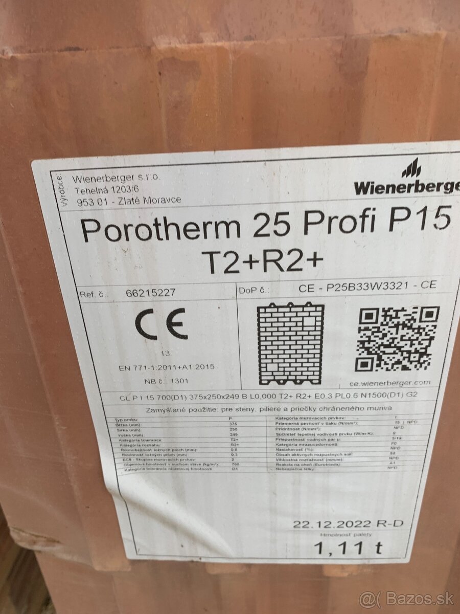 Porotherm 25 profi P15