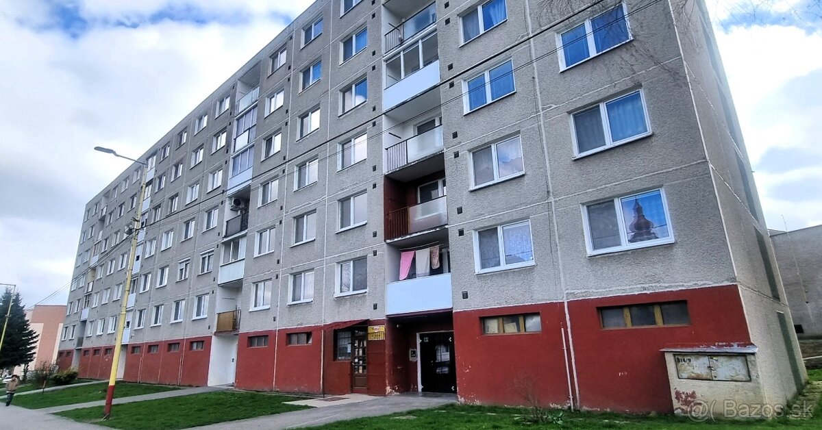 3izb.byt, Hanušovce n/Topľou,68m2, 6/6, loggia.