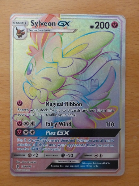 pokémon karta Sylveon GX rainbow