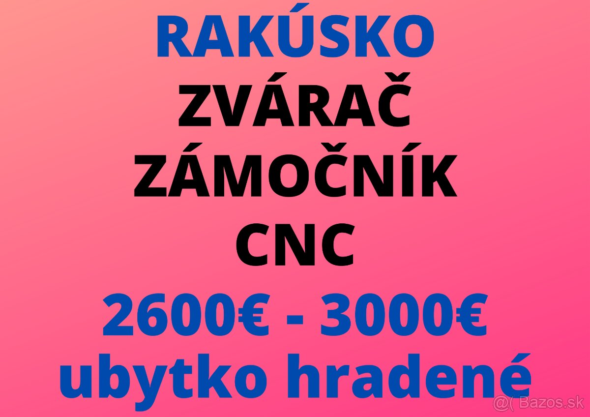 ZVÁRAČ - ZÁMOČNÍK - CNC