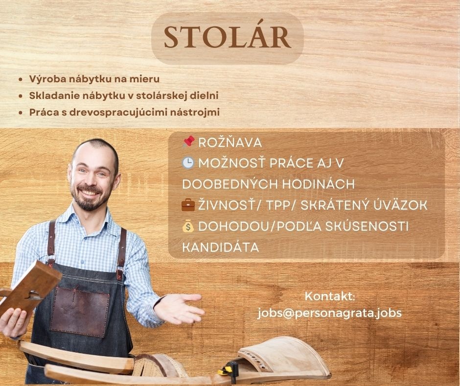 Stolár - skladanie nábytku