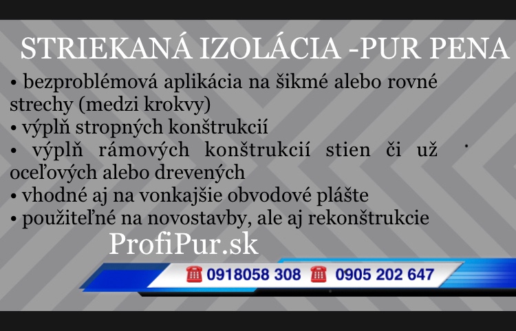 Striekaná izolácia -pur pena.ProfiPur.sk