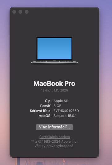 MacBook Pro 13, M1 2020