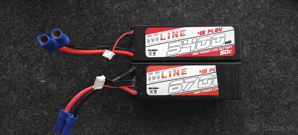 MLine High Power LiPo Akku 50C 4S 14.8V EC5✅