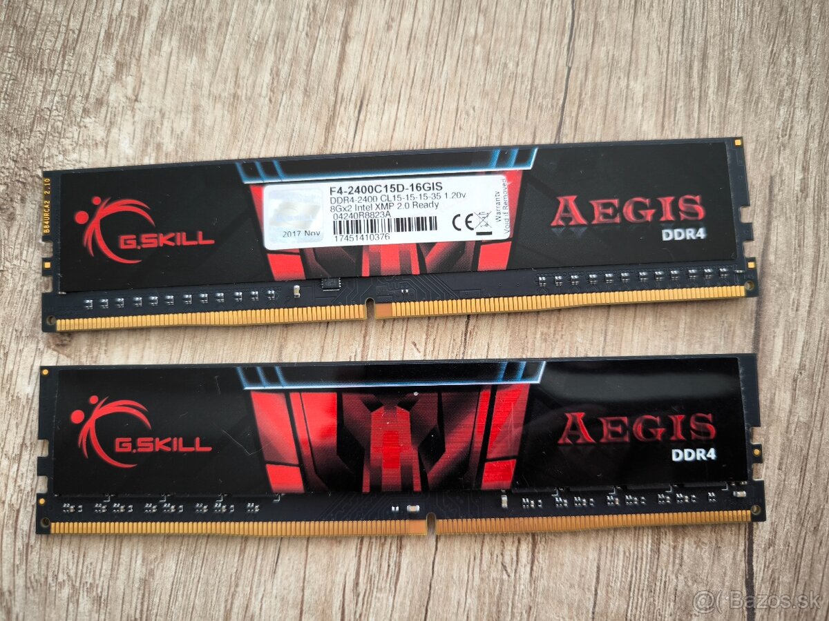 G.SKILL 16 GB KIT DDR4 2400 MHz CL15 Gaming series Aegis