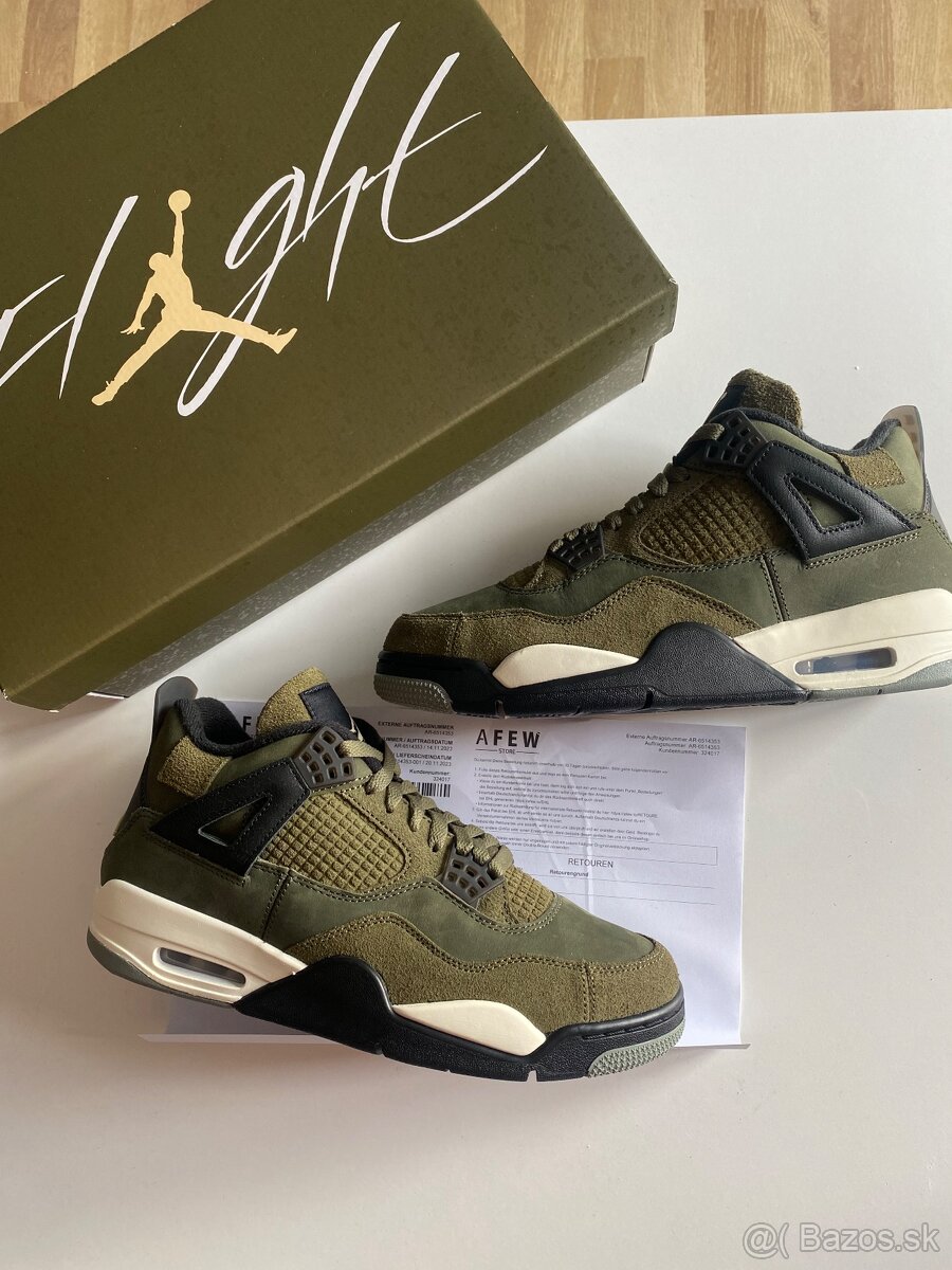 Jordan IV 4 retro craft olive green