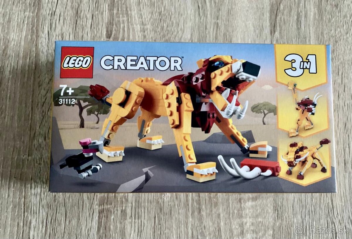 NOVÉ - LEGO Creator 31112 Wild Lion zo série Jurský svet