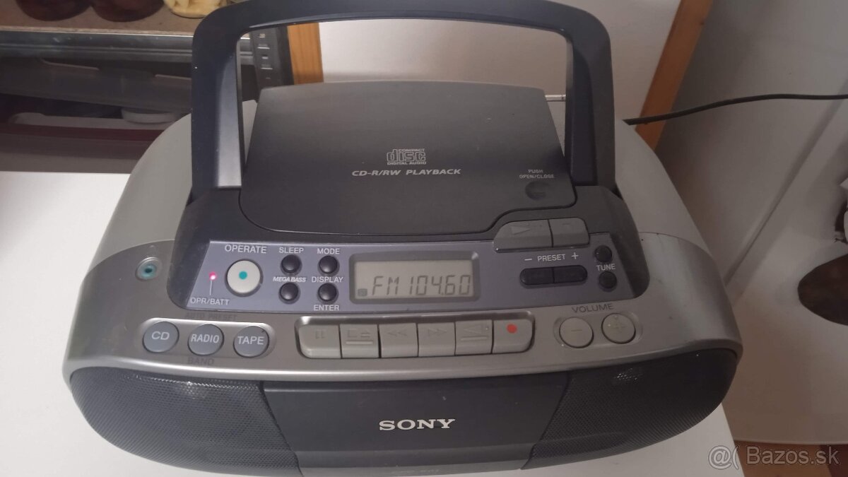 Sony CFD-S01 CD RADIO Cassette rekordér