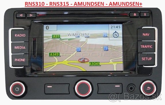 RNS315  a AMUNDSEN+ s BT a DAB+ tunerom a RCD510 EU verzia