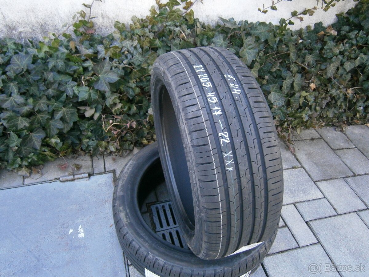 Predám 2x letné nové pneu Continental 205/45 R17 88HXL