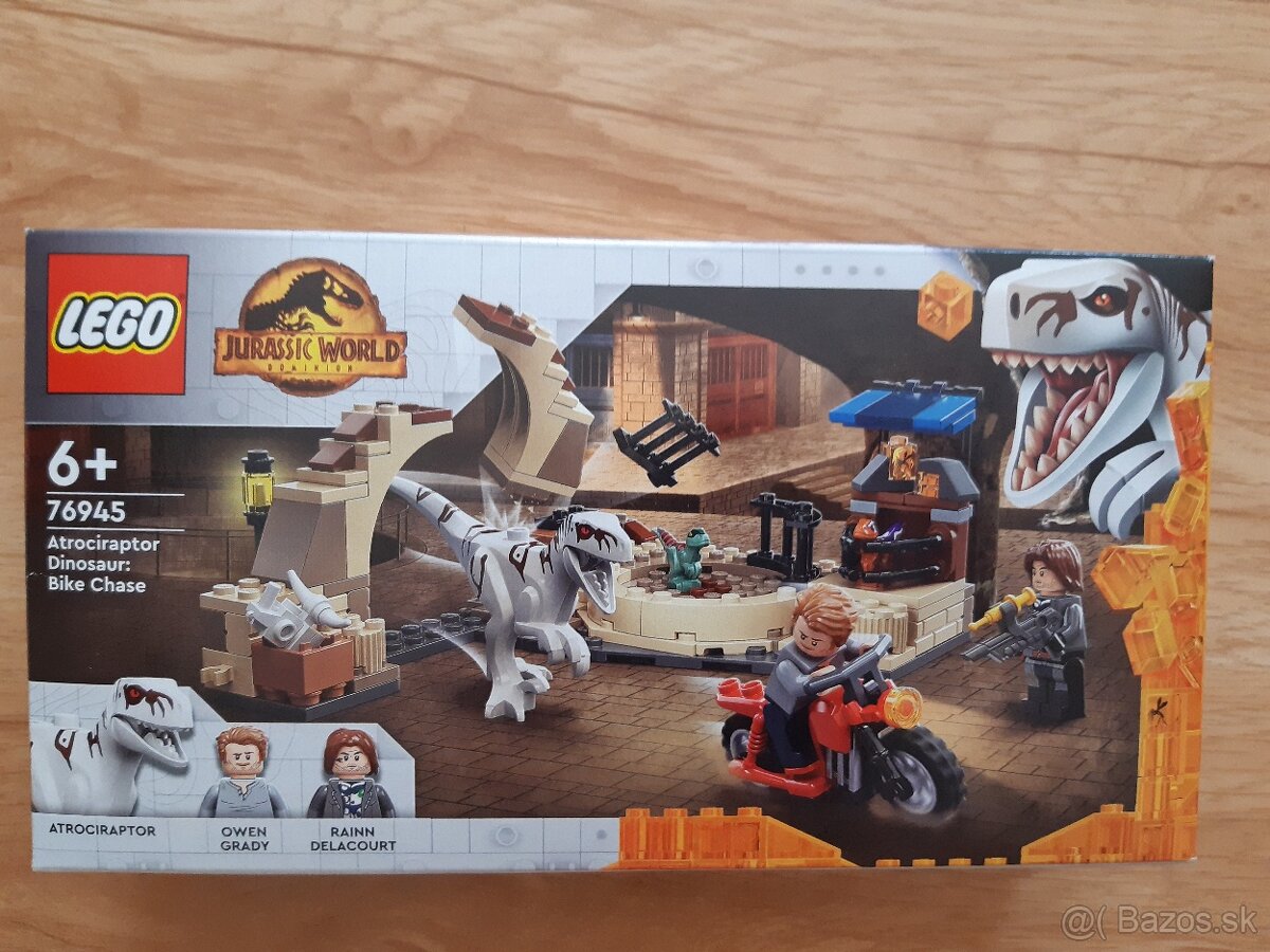 LEGO Jurassic World 76945 Atrociraptor: naháňačka na motorke